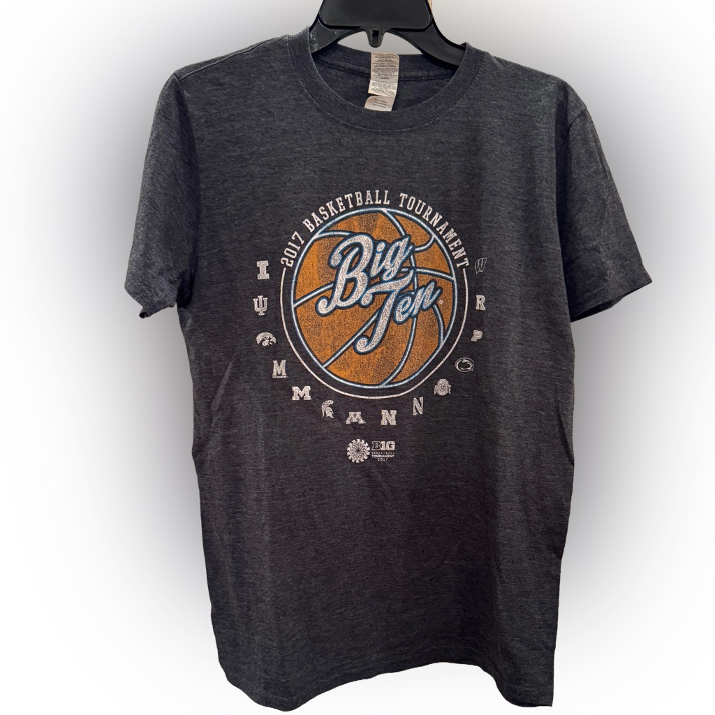 Ncaa 2017 Big Ten Basketball Tournament Gildan Tee Shirt Medium Ncaa 2017 Big Ten Basketball Tournament Gildan Tee Shirt Medium